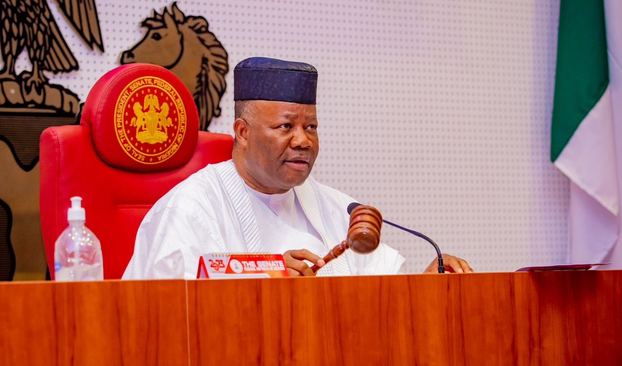 A file photo of the Senate President Godswill Akpabio
