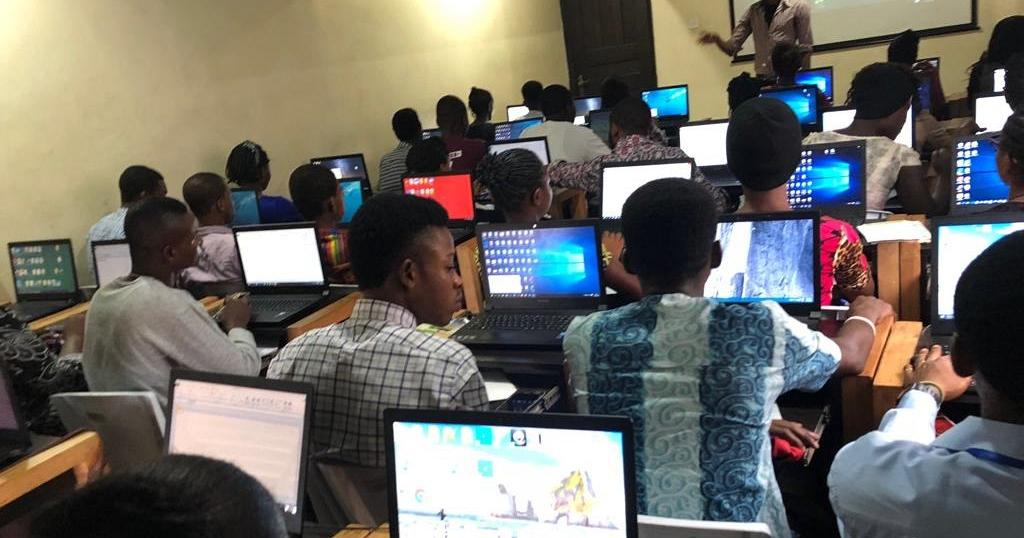 ICT students in a class