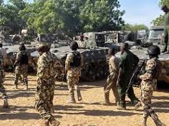 Nigeria soldiers taking instructions from the CAS