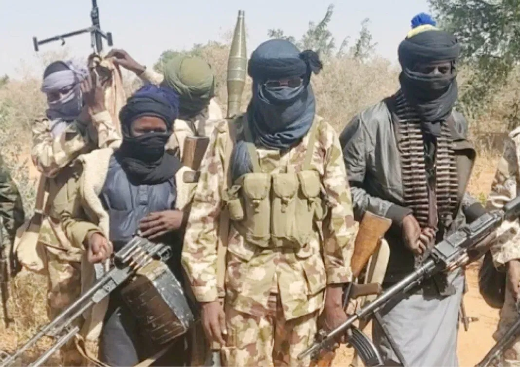 A group of masked terrorists, aka bandits
