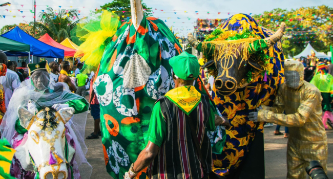 Participants at the Lagos Fanti festival Photo by X/@followlasg