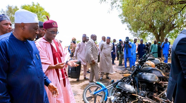 Governor Fintiri sympathizing with the victims over the attack.