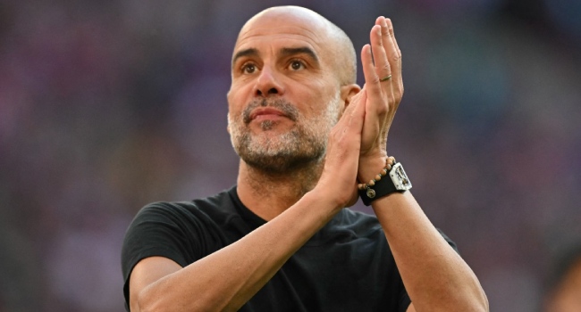 Manchester City’s Spanish manager Pep Guardiola. AFP