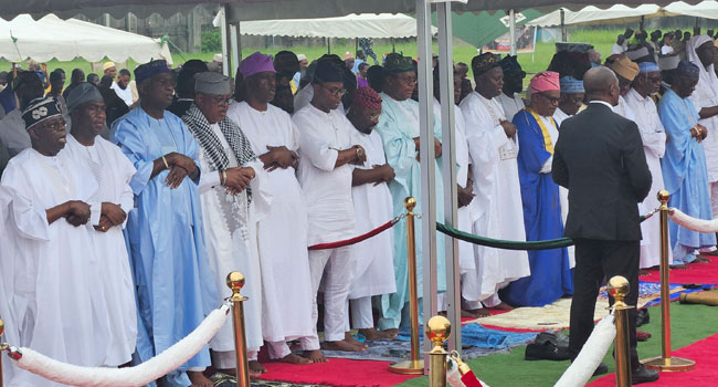 President Bola Tinubu marks the Eid-El-Kabir celebration in Lagos on June 16, 2024. Credit: Dare Idowu