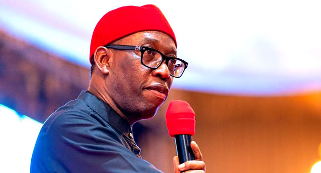ex-Delta State Governor, Ifeanyi Okowa. Photo: Twitter-@IAOkowa