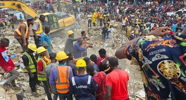 Two Dead, 16 Injured As Building Collapses In Lagos