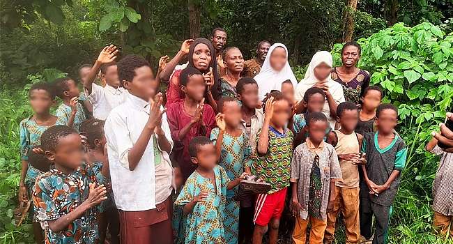 The rescued victims. Photo credit: Presidency