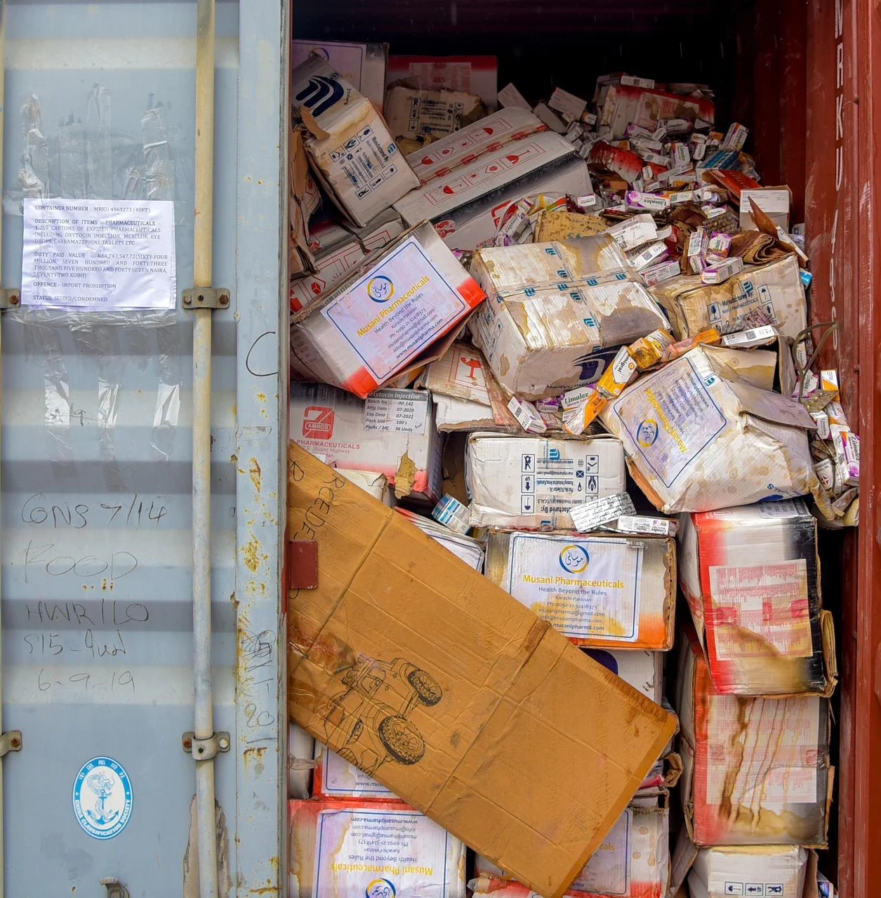 Some of the seized drugs. Credit Customs Service